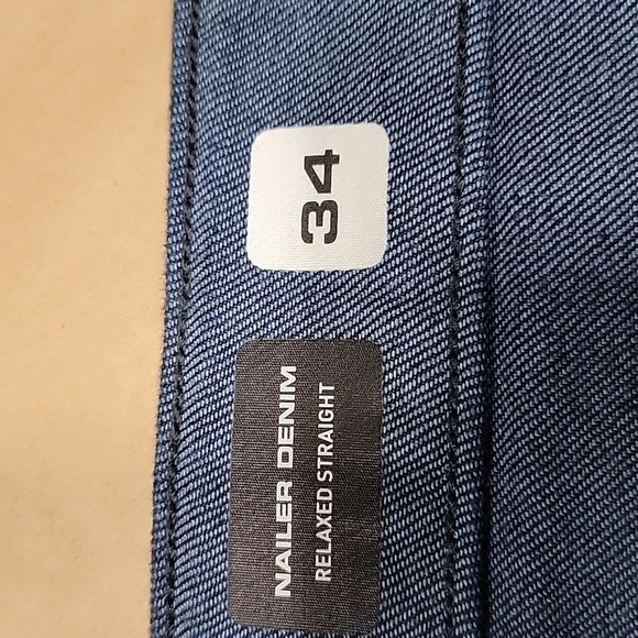 Volcom Size 34 Nailer Denim Relaxed Straight Jeans, Indigo Blue, Exc. Used Cond. - Picture 15 of 16